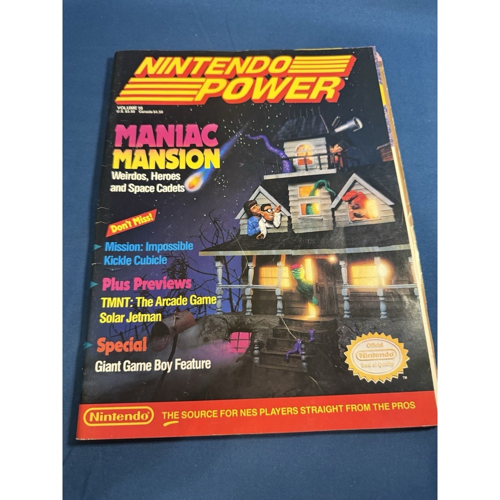 Nintendo Power Magazine Vol. 16 Manic Mansion with Solar Jetman Poster